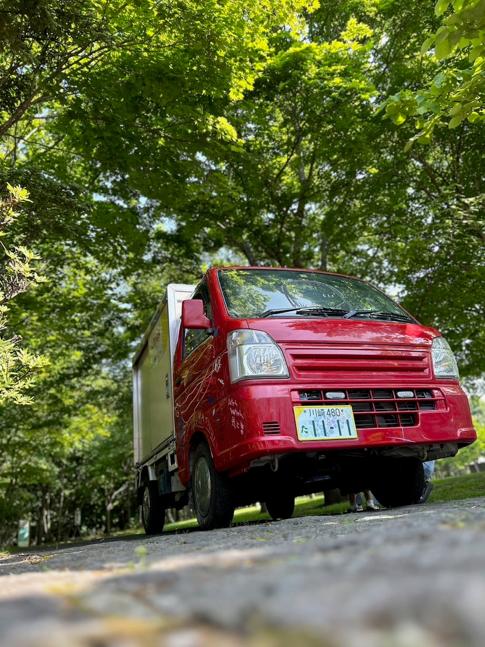 キットパス号　kitpas 楽がき文化を発信する特別な車　車にお絵かきできる日本理化学工業が作った特別仕様の車です